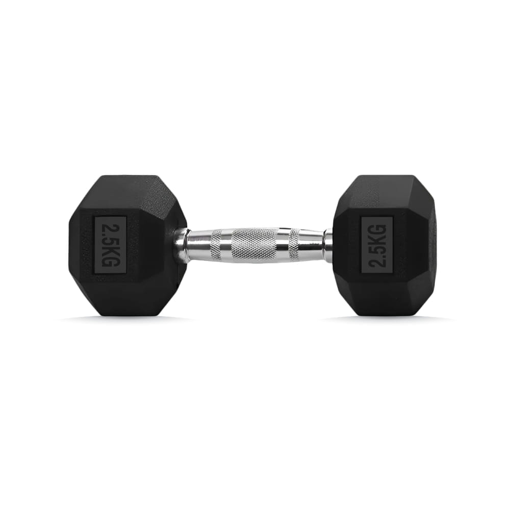 ดัมเบลยางออกกำลังกาย HOMEFITTOOLS แบบเหลี่ยม 5 KG (1 คู่)